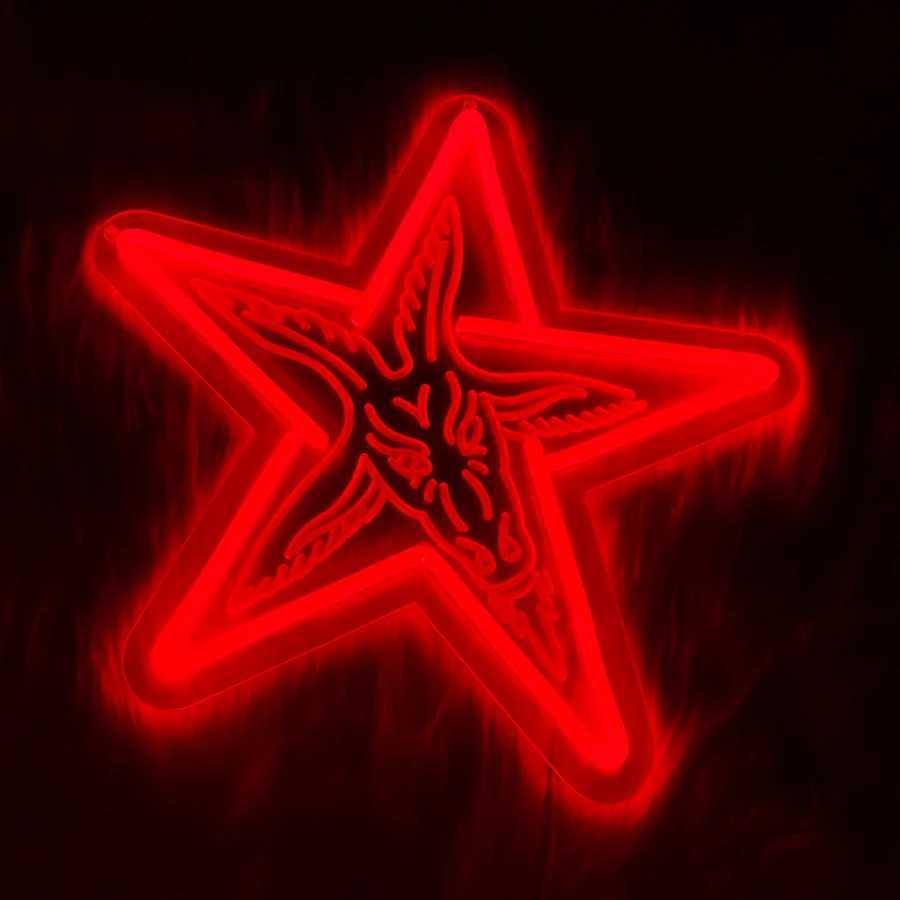 Baphomet Gothic Neon Sign Three-Dimensional Carved Lamb And Inverted Five-Pointed Star Wall Art Wall Lamp Home And Bar Decor. XJ250626