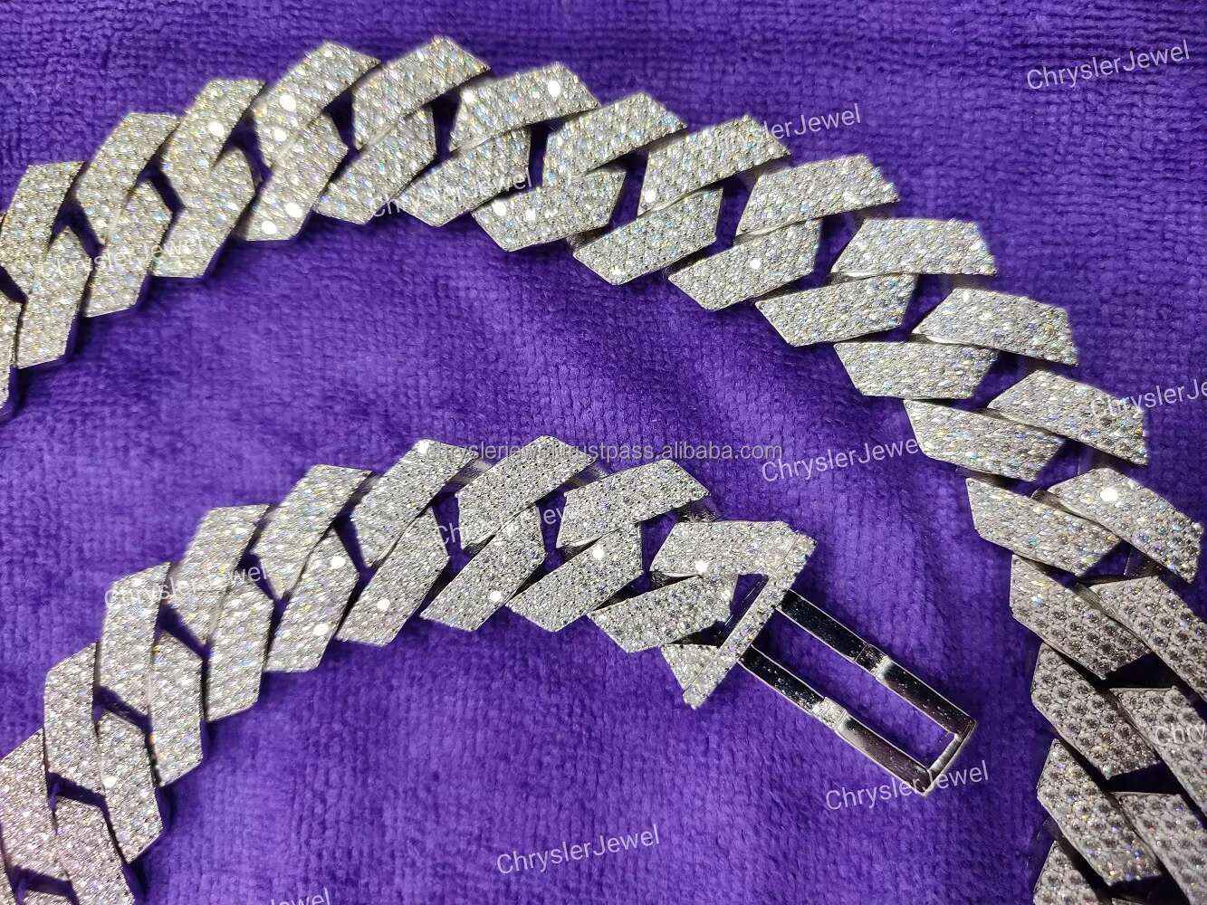 16 MM 20 Inches Premium Quality Latest Design Hip Hop Moissanite Diamond Cuban Link Chain Cuban Link Chain for Women Mens