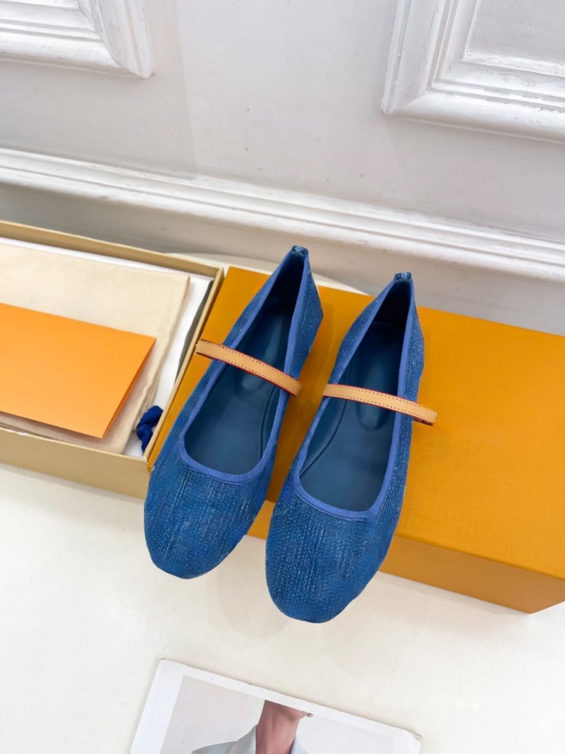 2025 Ballet Flats Slingbacks Sandal High Heels Fisherman Shoes Ballet Shoes Woman Party Dress Shoes Chunky High Heels Letter Bow 001