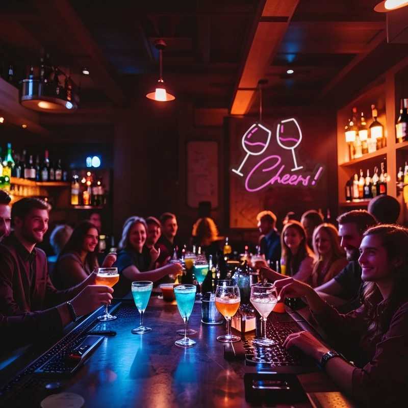 Cheers Neon Sign Tall Glass USB Wall Light Dimmable Push Button Bars Clubs Man Caves Parties Vibrant Neon Durable Acrylic Decor XJ250626