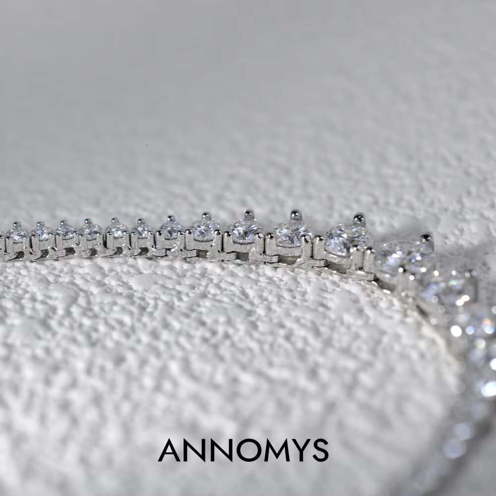 925 Sterling Silver Moissanite Tennis Necklace for Women Dazzling Diamond-Cut Chain Luxury Gift Jewelry