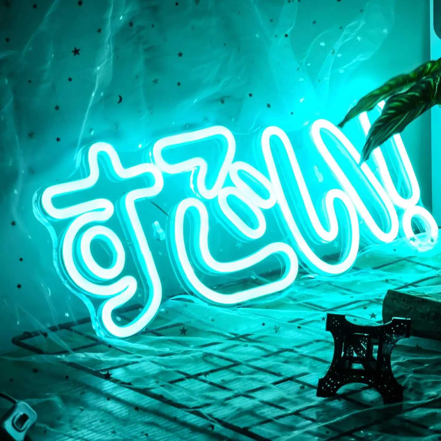 Terrific Neon Sign LED Japanese Neon Sign Ice Blue for Wall Decoration Neon Wall Decor Party Room Club Birthday Halloween Gift XJ250626
