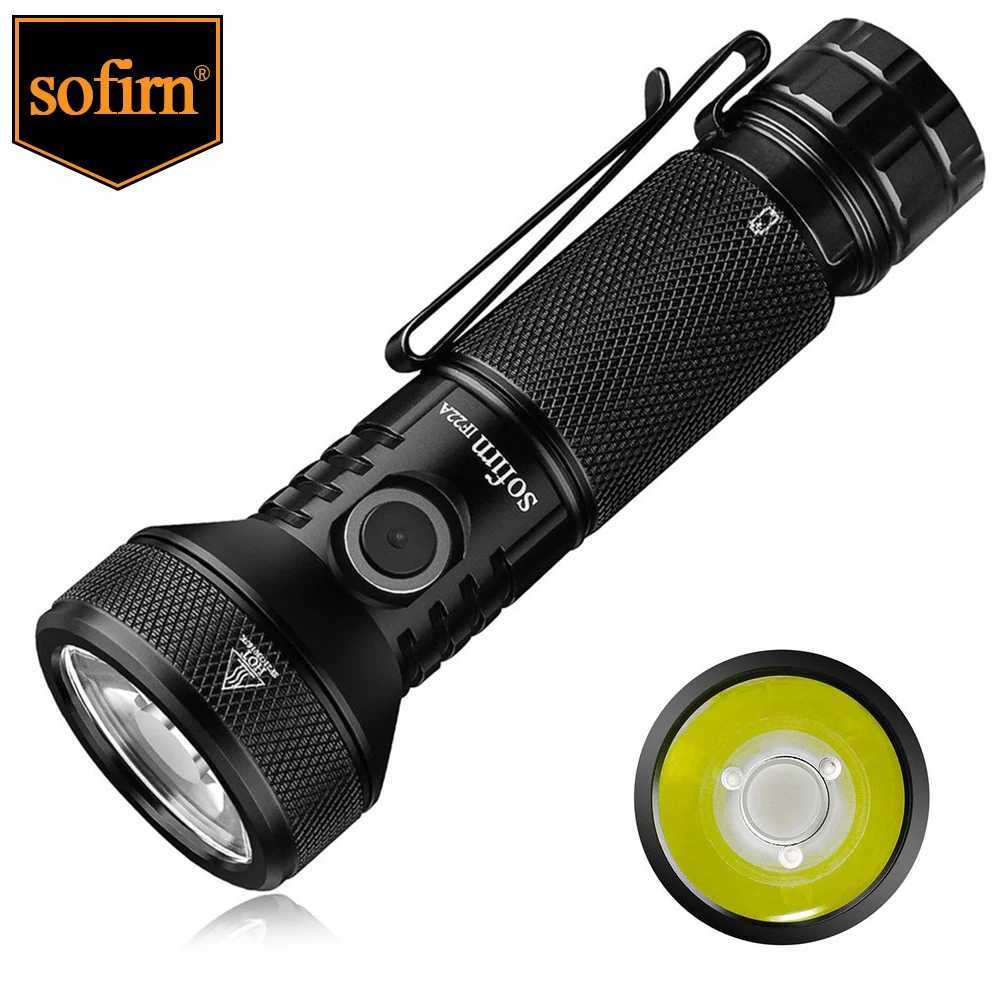 Sofirn IF22A 2100lm Flashlight 21700 Powerful Light SFT40 LED 680M Long Range USB C Rechargeable Charging Throw Torch W250701