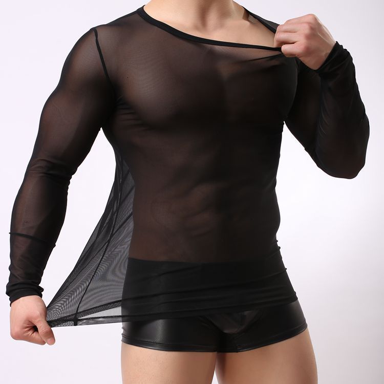 INCERUN Mens Summer Shirts Long Sleeve Button Down Mesh Tops Transparent Shirts Oversize Mens Clothing Oversize Chemise Tops 250313