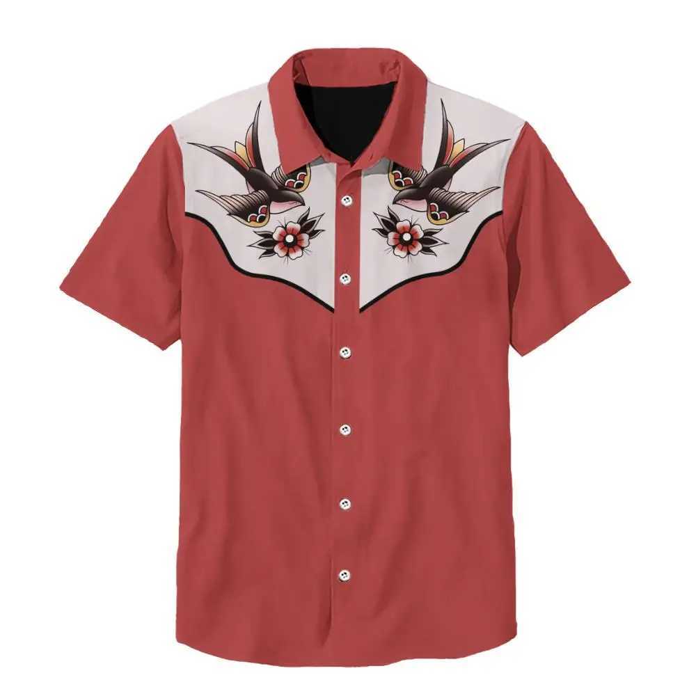 Summer Mens Shirt Outdoor Casual Short Sleeve Hawaiian Shirts For Men Fashion Oversized Clothing Button Cardigan Lapel Tops W250627