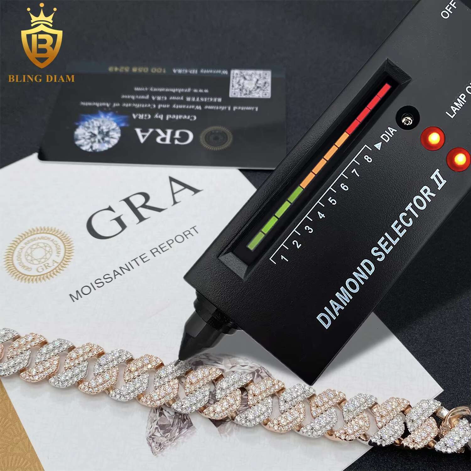 Custom 13mm Moissanite Cuban Chain Necklace Bracelet for Women VVS Diamond 925 Silver Hip Hop Ice Out Chain