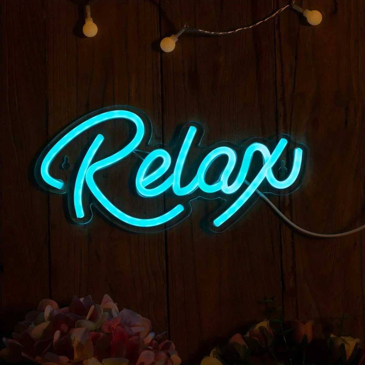 Relax Neon Light USB LED Sign For Home And Party Decor - Relaxing Letter Design For A Relaxing AtmosphereXJ250626