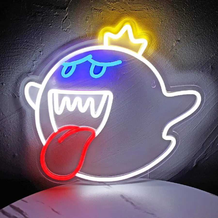 Neon Sign The Ghost Face LED Neon Light Lamp Acrylic Sign for Game Room Decor Gaming Light Accessory Gifts for Boy Room DecorXJ250626