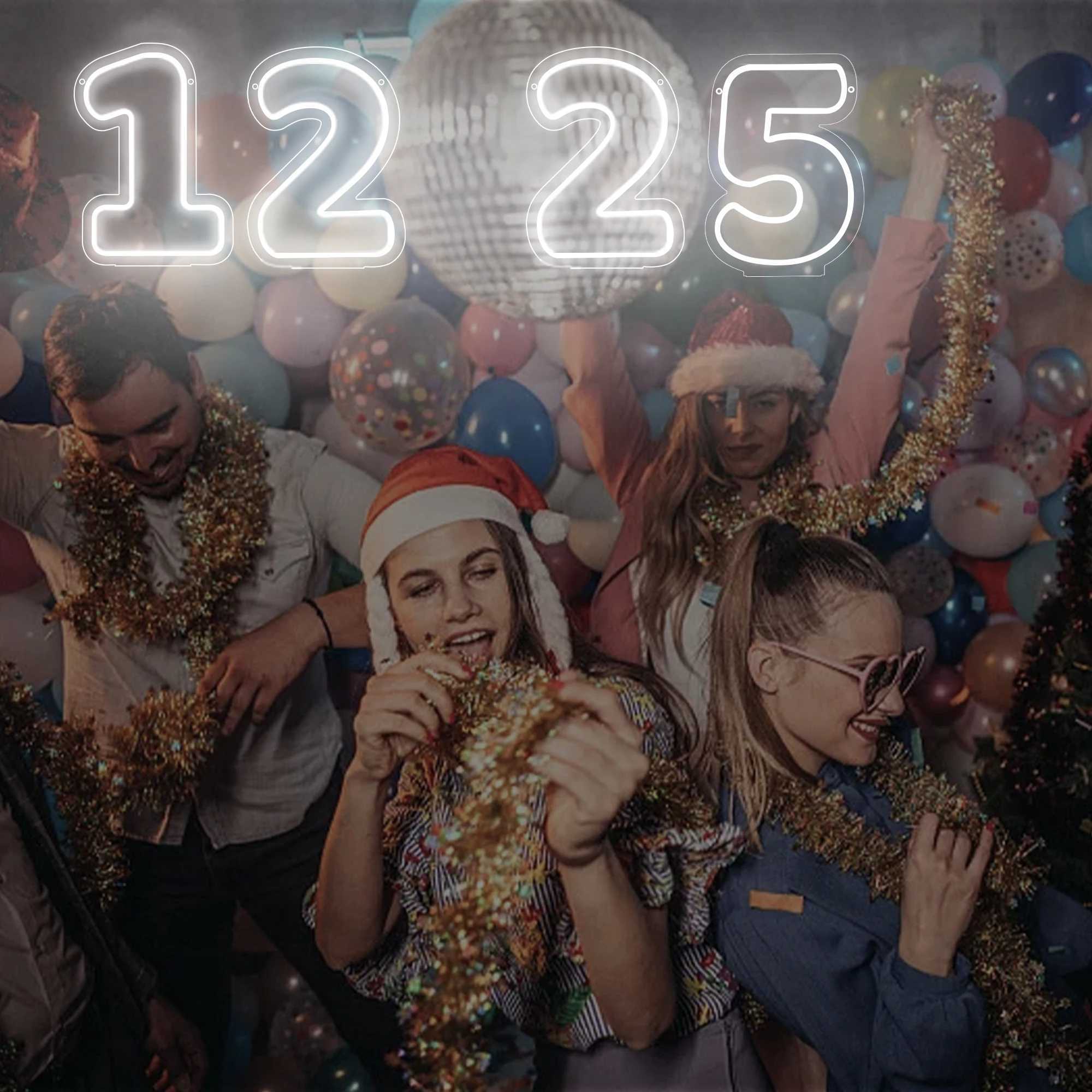 Number Neon Sign Wall Decor LED Lights Sign for Wedding Birthday Party Anniversary Home Number Light Decor Bar Decor XJ250626