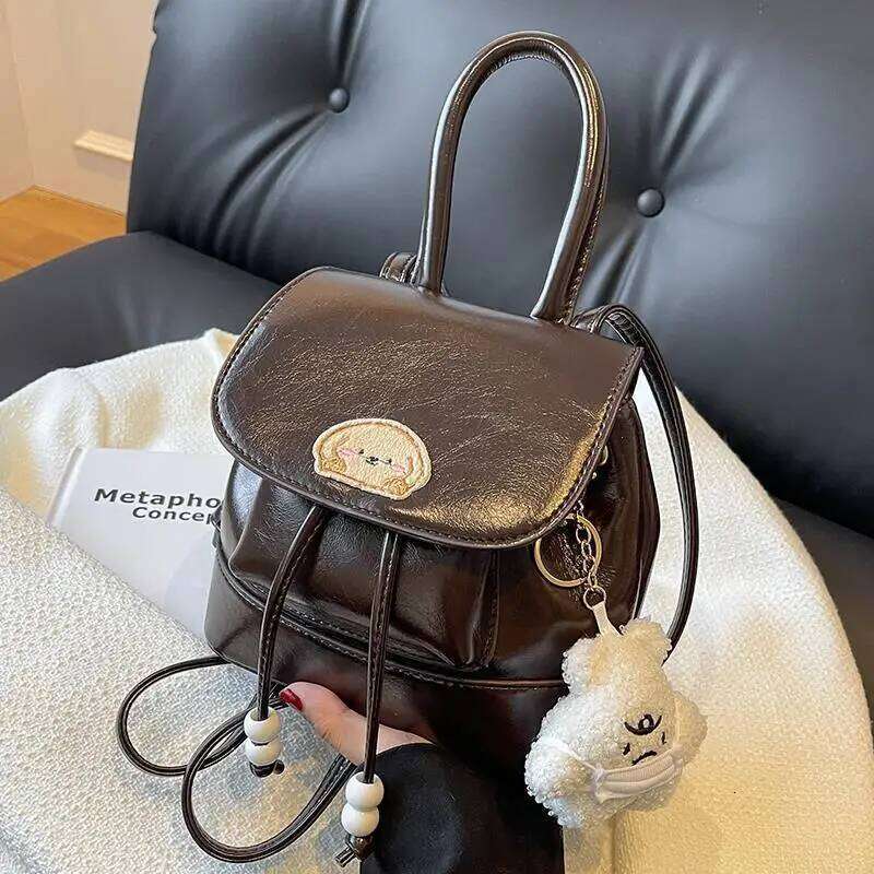 Women's Bags Designer South Korean Ins Girl Female Package New Bagpack Autumn Winter Retro Fashion Backpack Niche High-Grade Sense Crossbody Bag