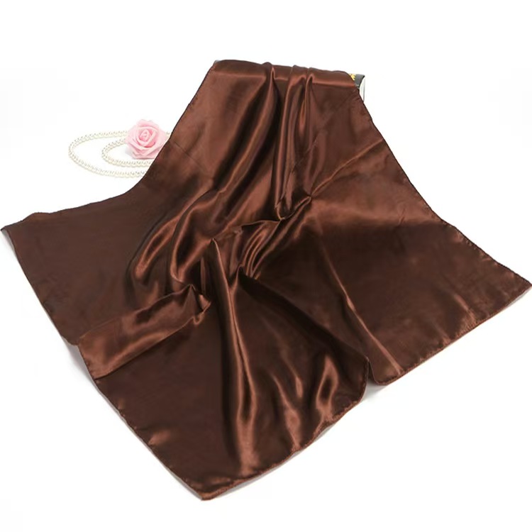 T1081 Spring and Autumn Winter New Solid Color Silk Scarf Small Gauze Scarf