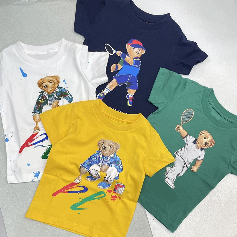 Luxury Design Unisex Cotton Tshirt Classic Little Bear Print Casual Tops Summer Breathable T Shirt -8 Crew Neck Designer Ladies Tshirts Street Trend DLD2506277
