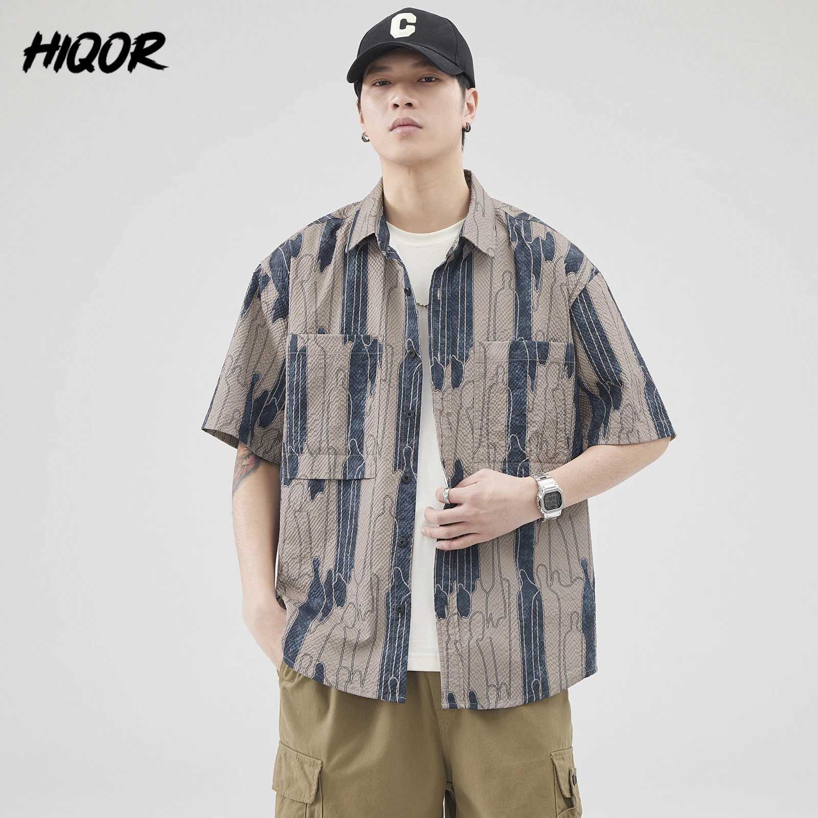 Mens Cardigan Hawaiian Beach Party Fashionable Casual Men Short-sleeved Shirt Summer New Daily Comfort Loose Fit Male Shirts W250627