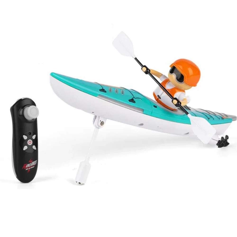RC Boat Paddling Kayak Racing Remote Control Speedboat Water Battle Ship Game Outdoor Childrens Toys for Kids Boys Gifts 250626