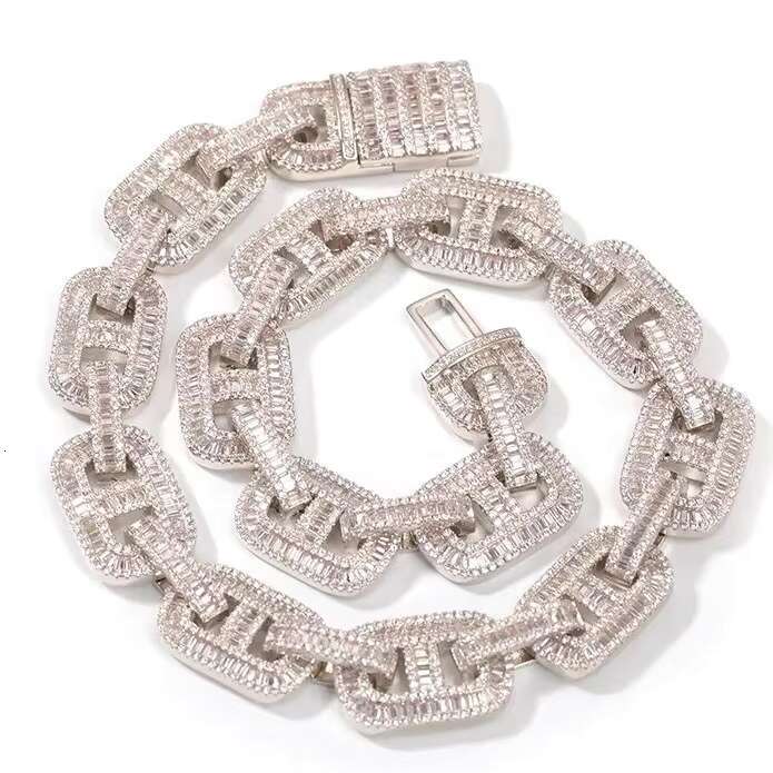 GRA Certified Rose Gold VVS Moissanite Diamond Cuban Chain Necklace Hip Hop Jewelry Iced Out Cuban Link Chain for Men