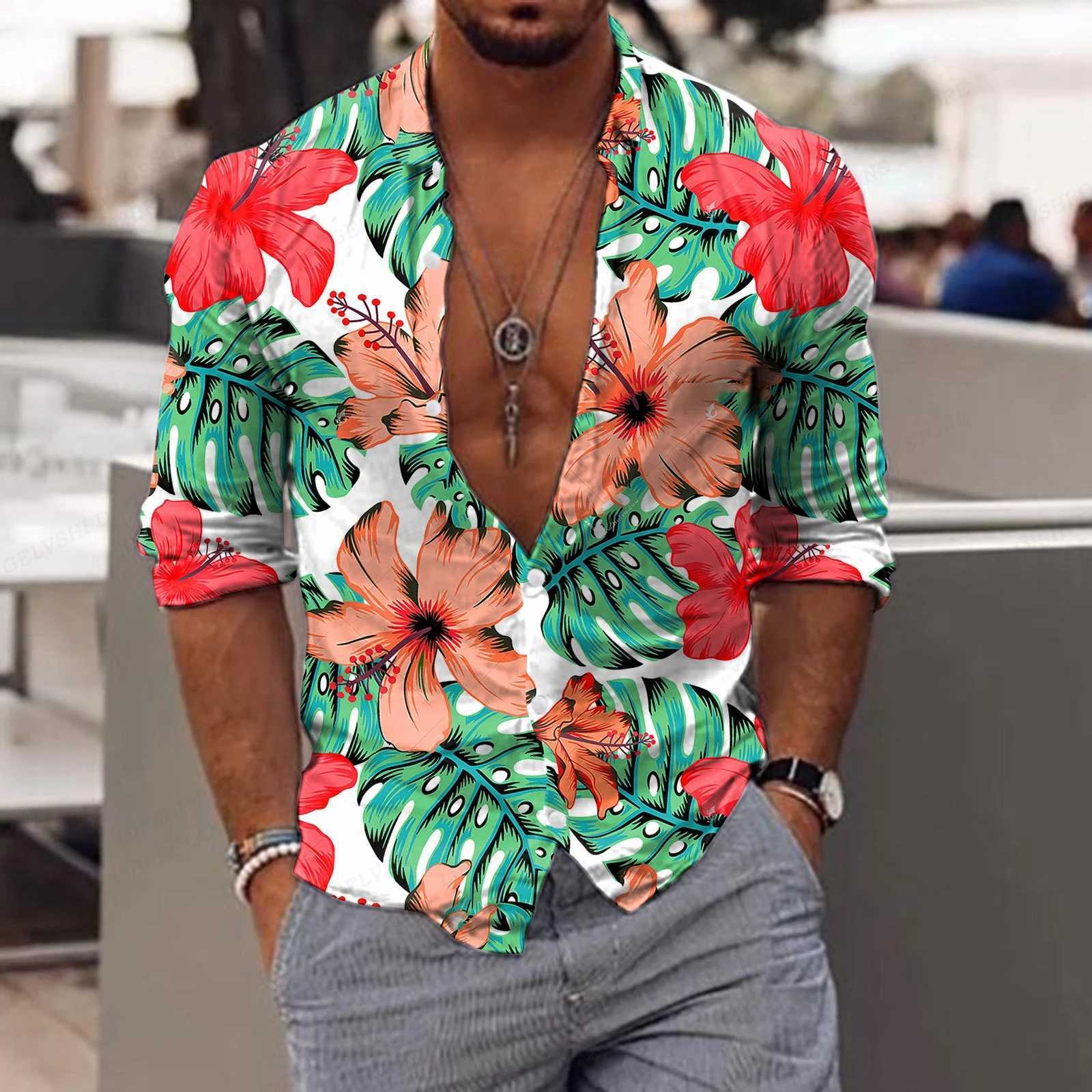 Mens Floral Shirt Tropic Leaf 3D Print Shirts Men Fashion Hawaiian Shirt Casual Beach Short Sleeve Blouse Mens Lapel Shirt Boy W250627