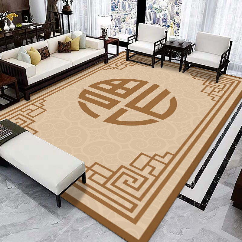 VIKAMA Chinese Living Room Sofa Coffee Table Crystal Pile Rug Bedroom Bedside Large Durable Dirty Resistant Rugs Home Decoration