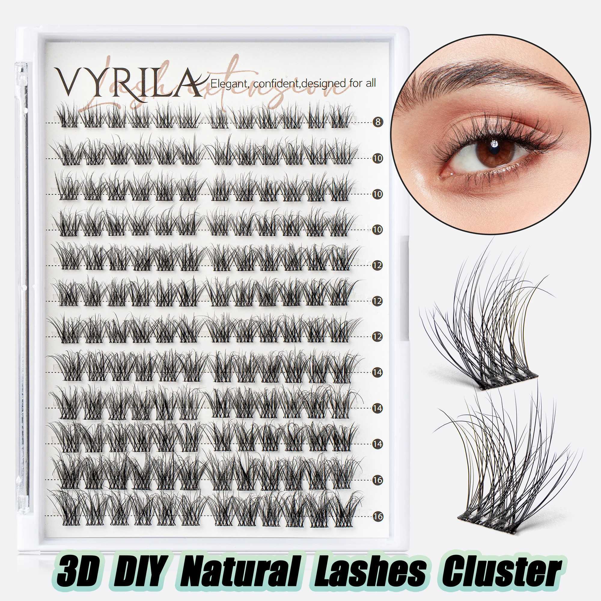 Individual Lashes Cluster C Curl Mix Lash Clusters 3D Wispy DIY Eyelash Extension 0.mm Super Thin Band Resuable Natural Lashes W250627