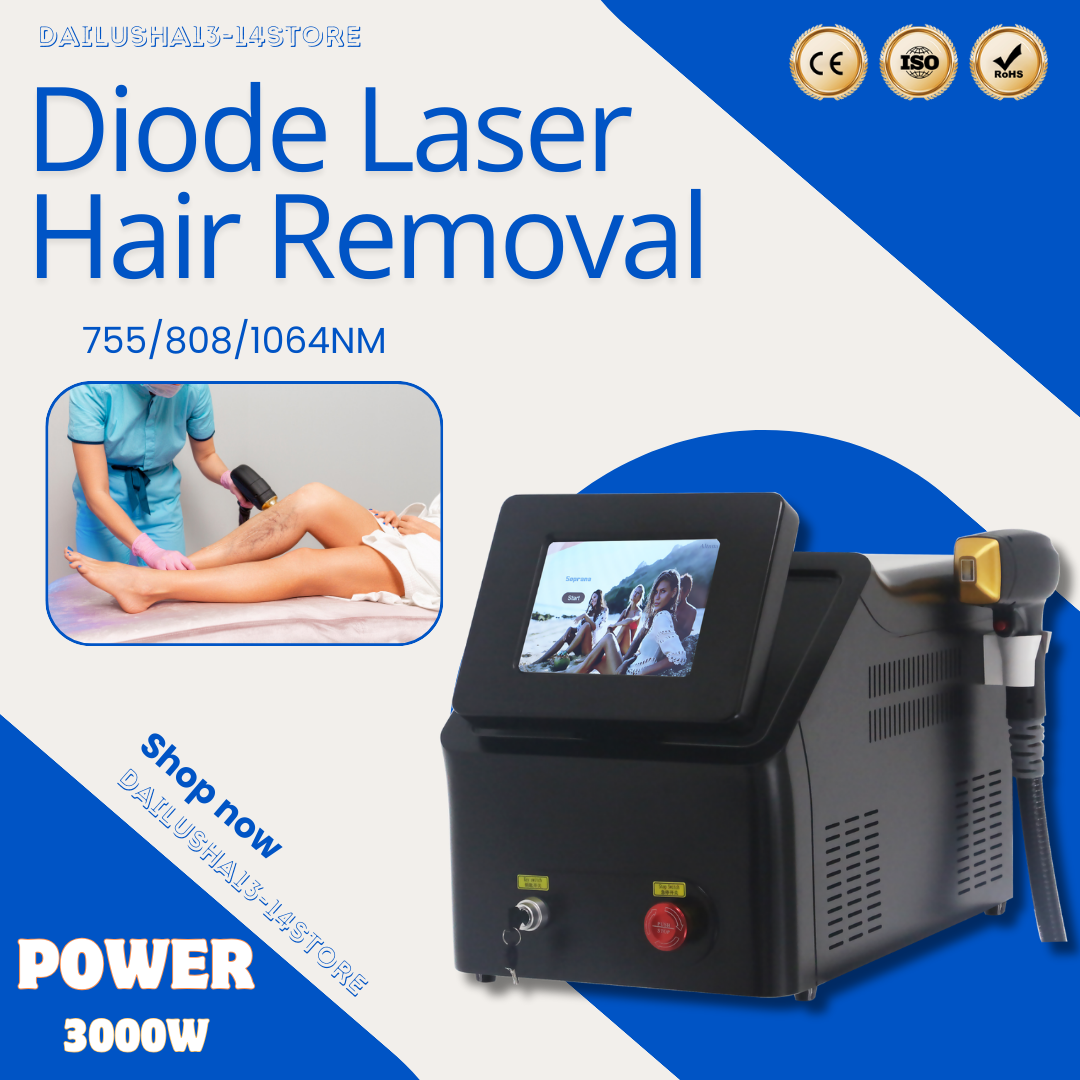 3000W Diode Laser 3 Wavelength 755 808 1064NM Hair Removal Machine Peace Of Mind And Worry Free