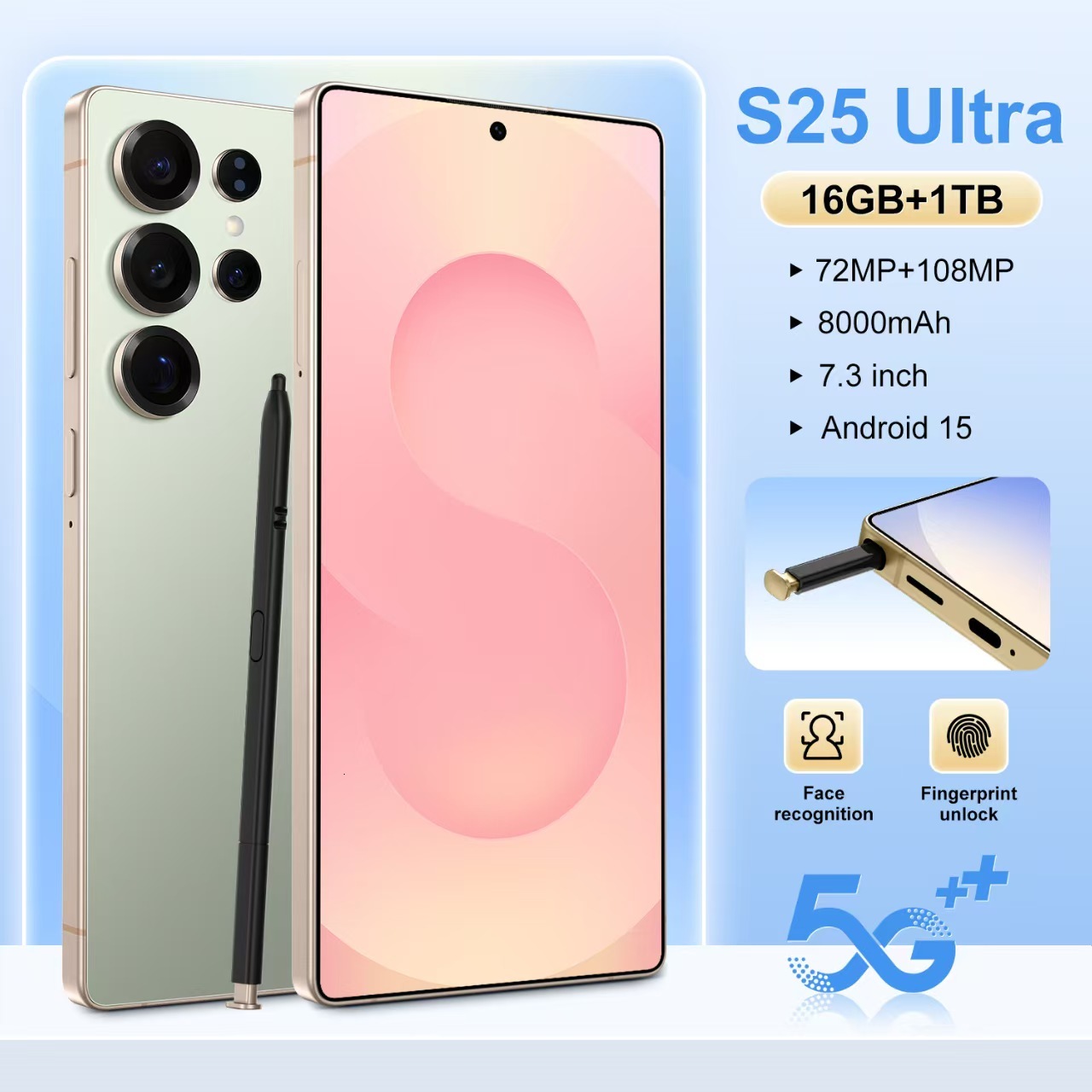 S24 Ultra Smartphone - 5G Network, Android OS with 1TB Storage & Facial Recognition Technology