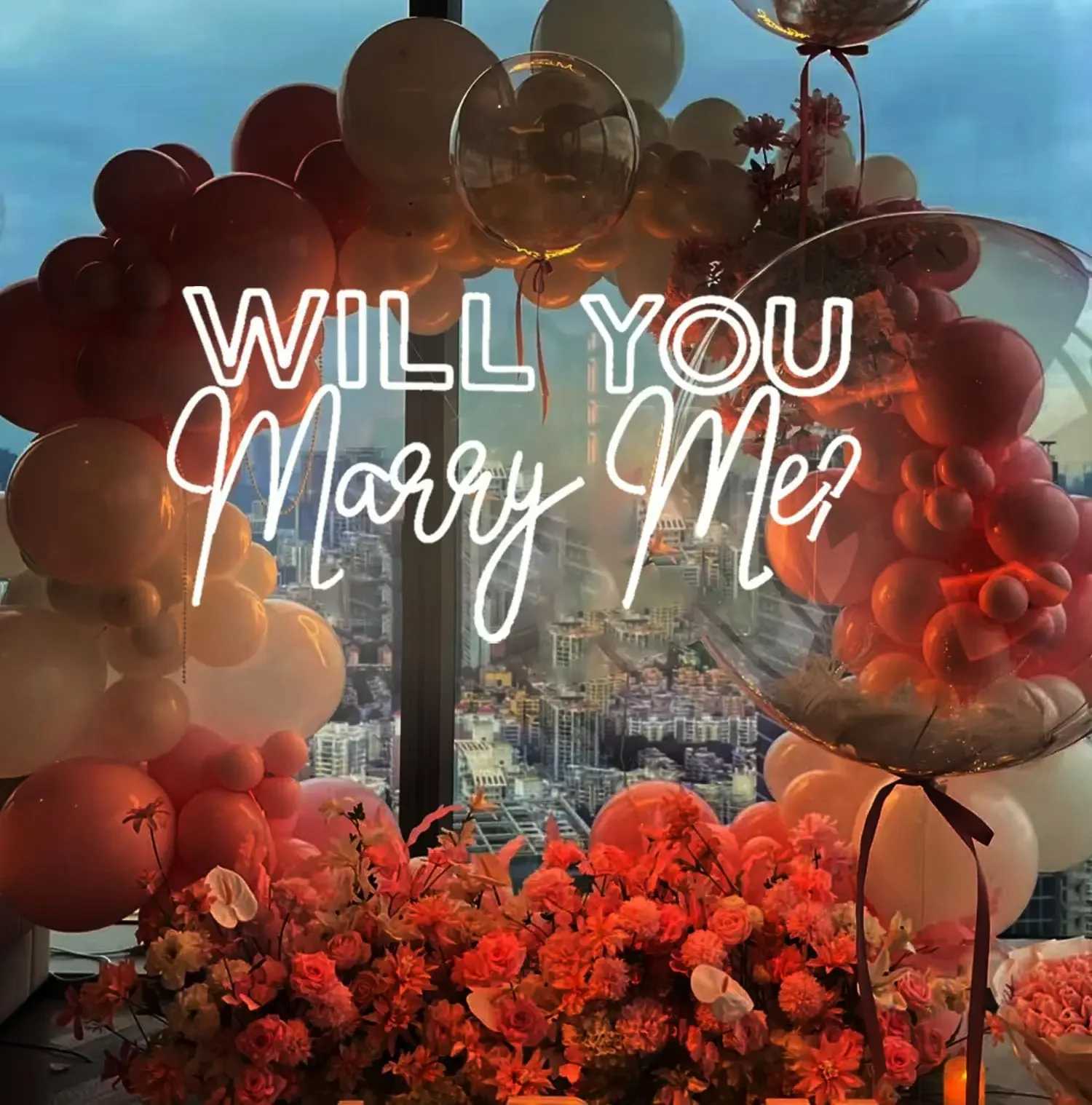 Will You Marry Me Neon Sign Custom LED Proposal Light Wedding Engagement Decor Romantic Gift for Couples Anniversary Bedroom XJ250626