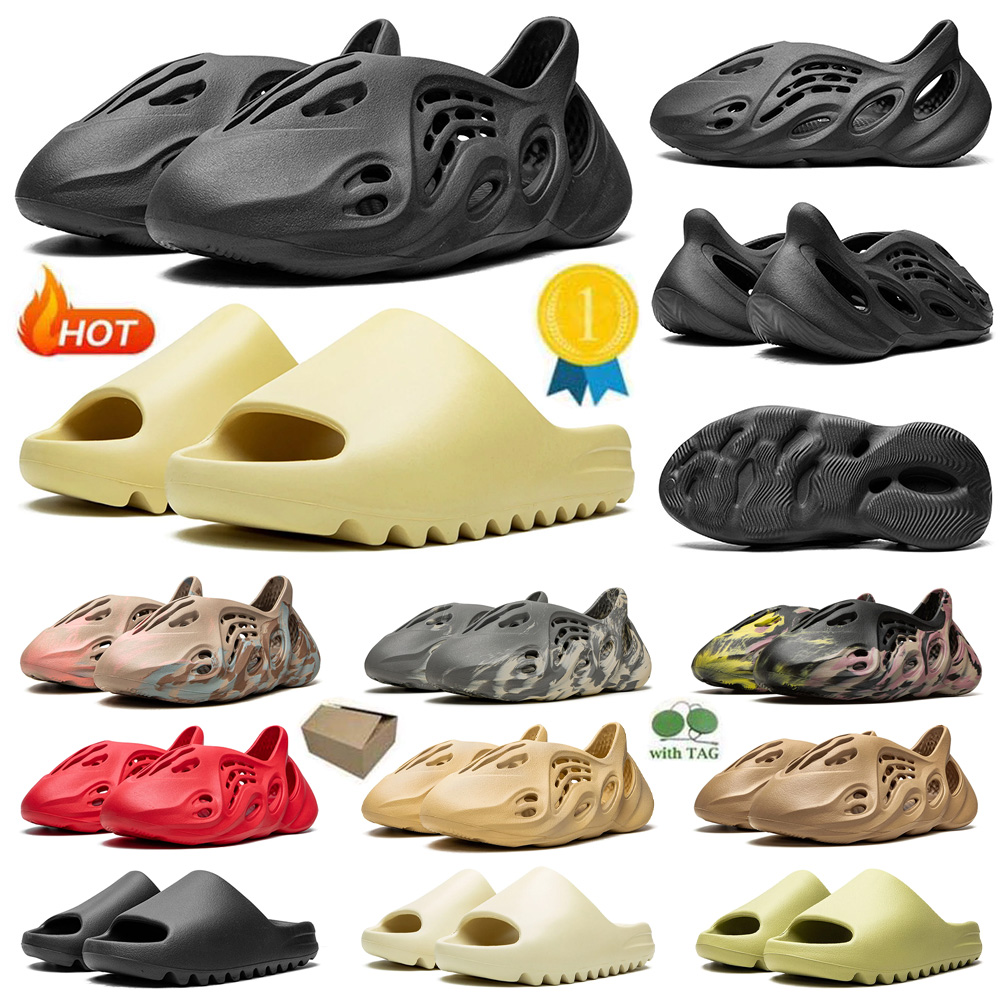 Designer Sandals foam runners Mens Woman Slippers Slides Slider Mineral Blue Onyx Pure Ochre Bone Resin Clog Desert Sandal Slipper Beach Shoe 35-42