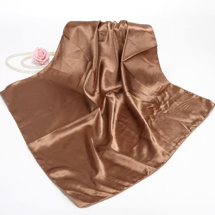 T1081 Spring and Autumn Winter New Solid Color Silk Scarf Small Gauze Scarf