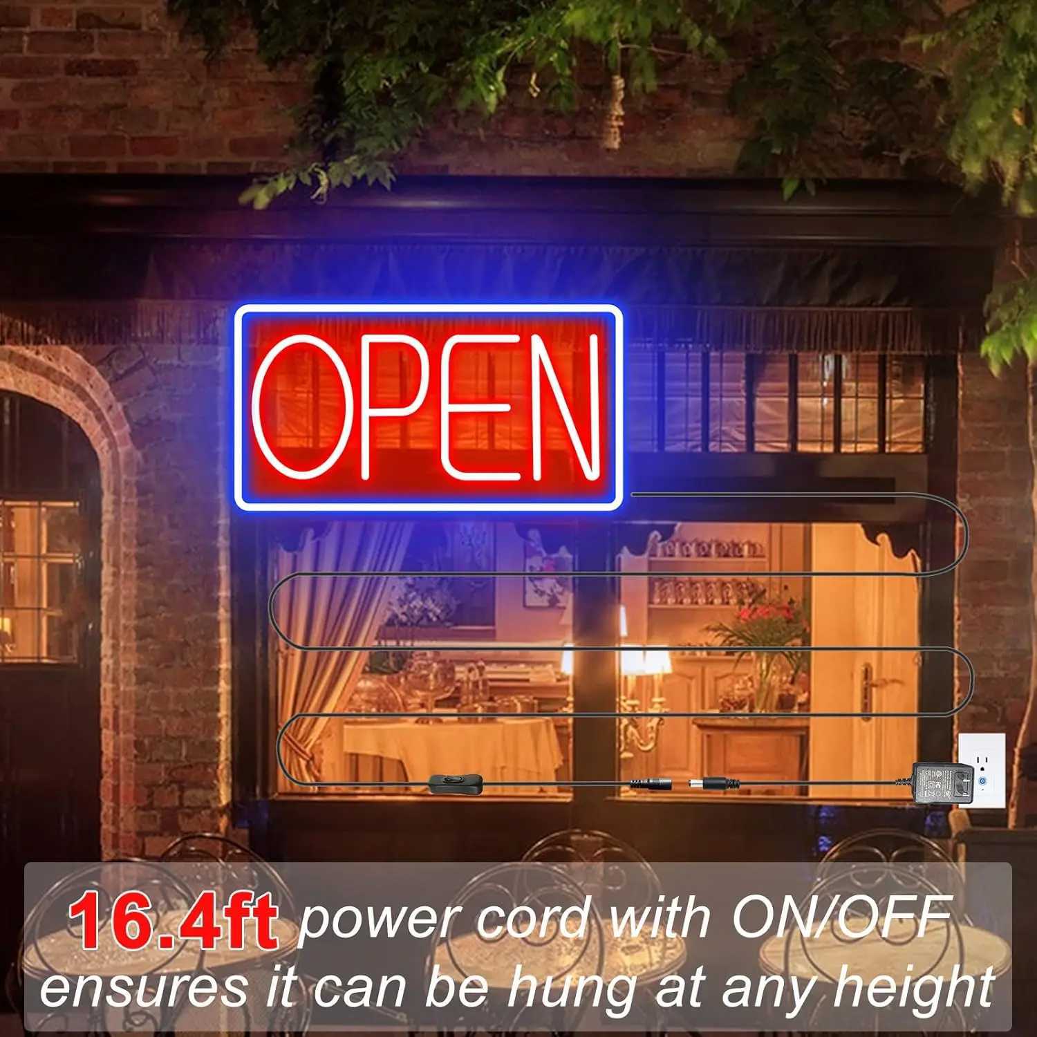 Open Neon Signs for Business LED Neon Open Signs Light Up Open Sign for Shop Store Florists Bar Salon Cafes Restaurants Pubs XJ250626