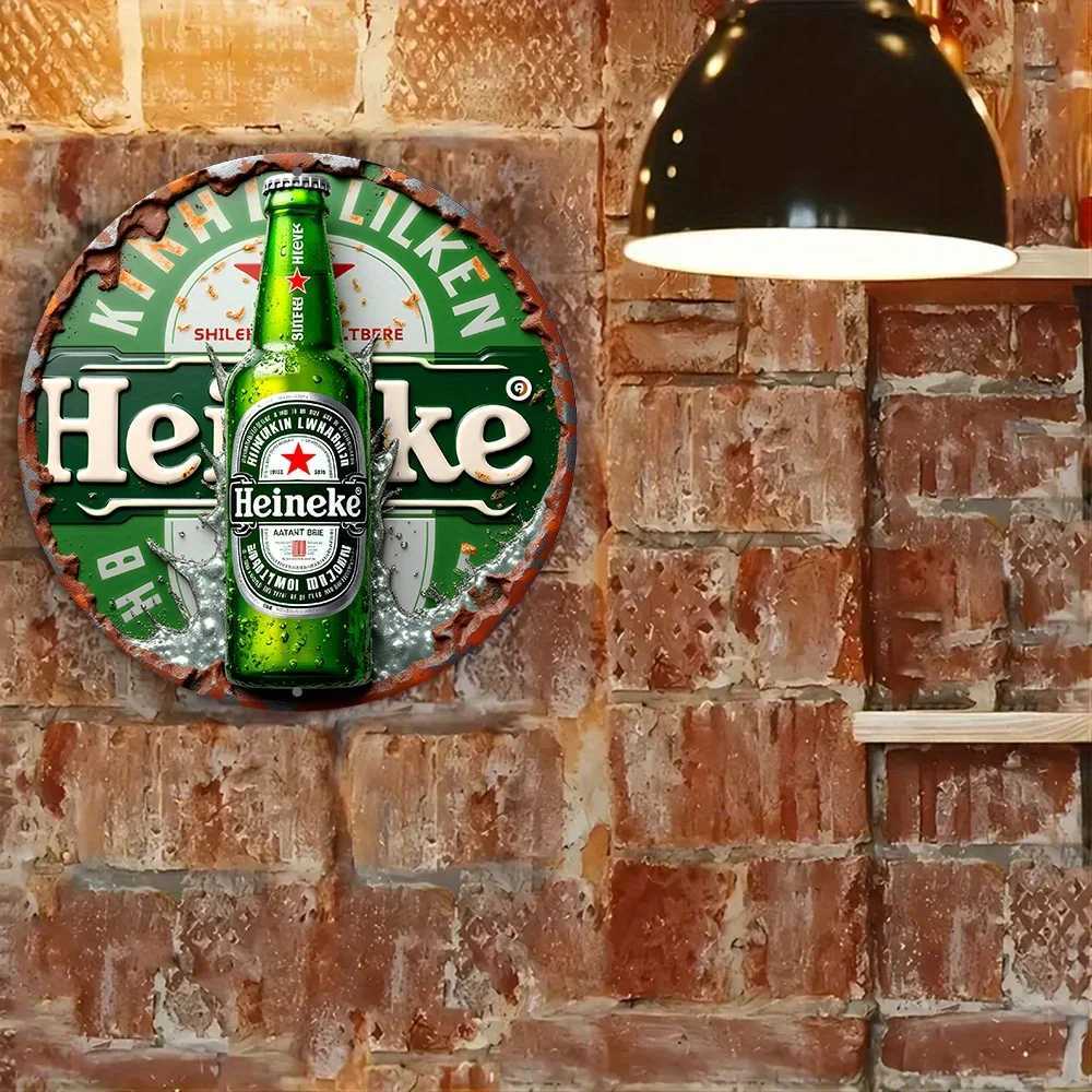 1pc Aluminum Beer Bottle Sign 2D Wall Hanging Multipurpose Metal Art for Kitchen Garden Office Holiday Spring Festival Decor XJ250626