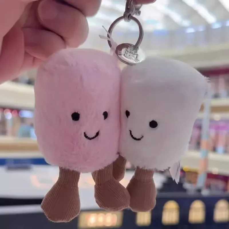 Jelly Cat Plush Cotton Candy Two Tone Cute Soft Two Tone Keychain Bag Pendant Plush Accessories Doll Car Pendant Holiday GiftsXJ250627