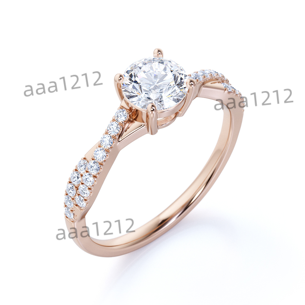 Mejuri Jewelrys Unique Designs Sterling Silver 925 Moissanite Ring with Round Cut Diamond Gold Plated