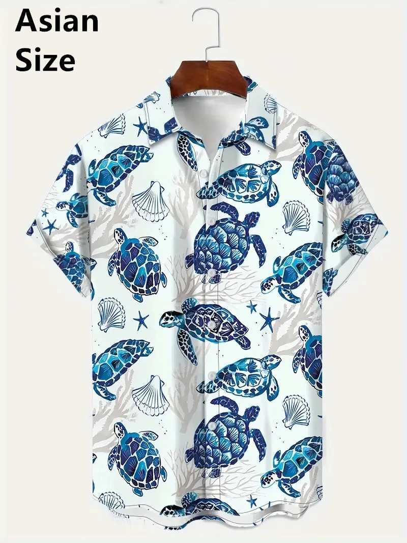 2025 Hawaiian Man Dress Shirts 3D Printed Loose Plus Size 6XL Shirts Blouses High Quality Mens Clothing Beach Party Sweatshirts W250627