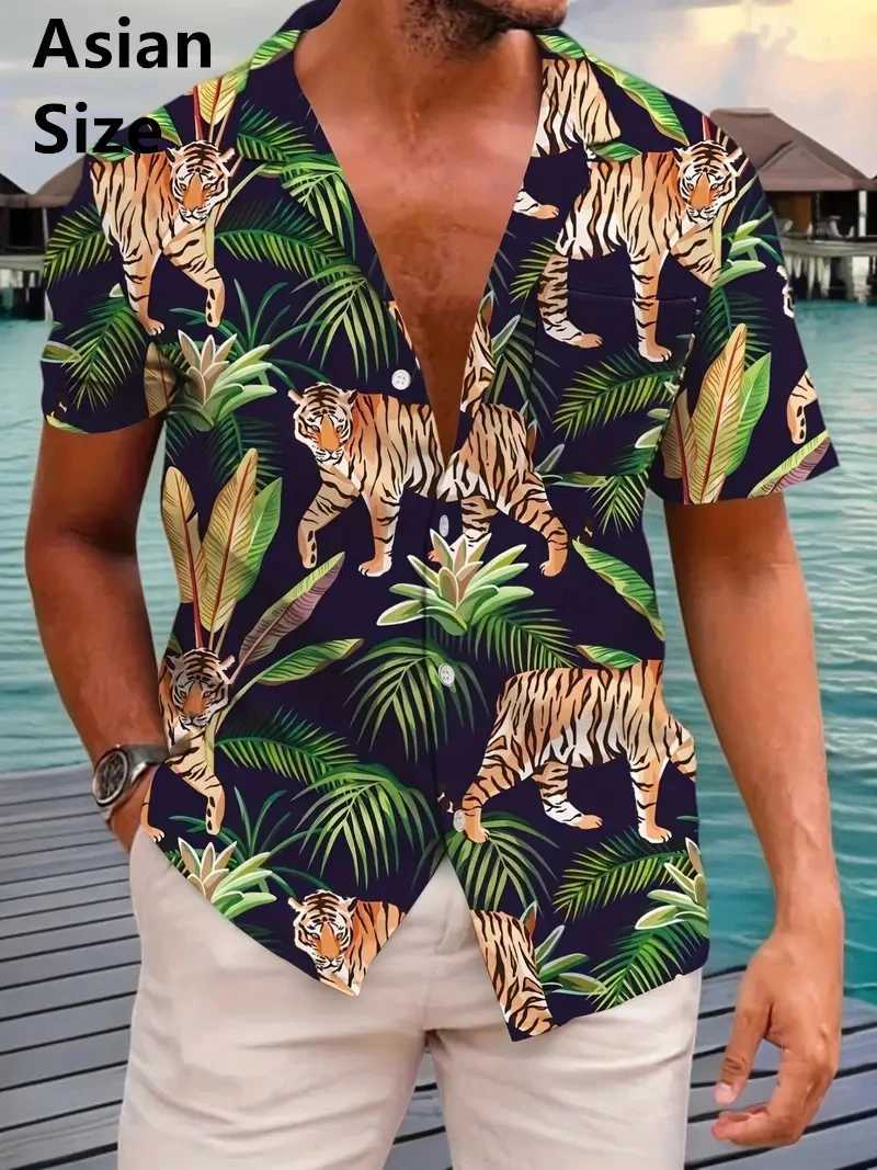 2025 Hawaiian Man Dress Shirts 3D Printed Loose Plus Size 6XL Shirts Blouses High Quality Mens Clothing Beach Party Sweatshirts W250627