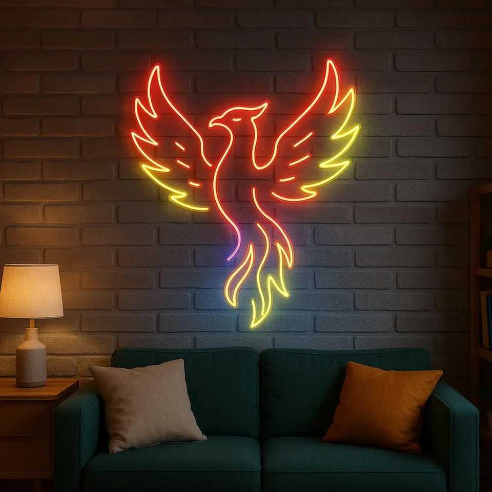 Phoenix Neon SignLegendary Immortal Bird Neon Sign. Bird LED Decor. Mythology Led DecorGift for KidsXJ250626