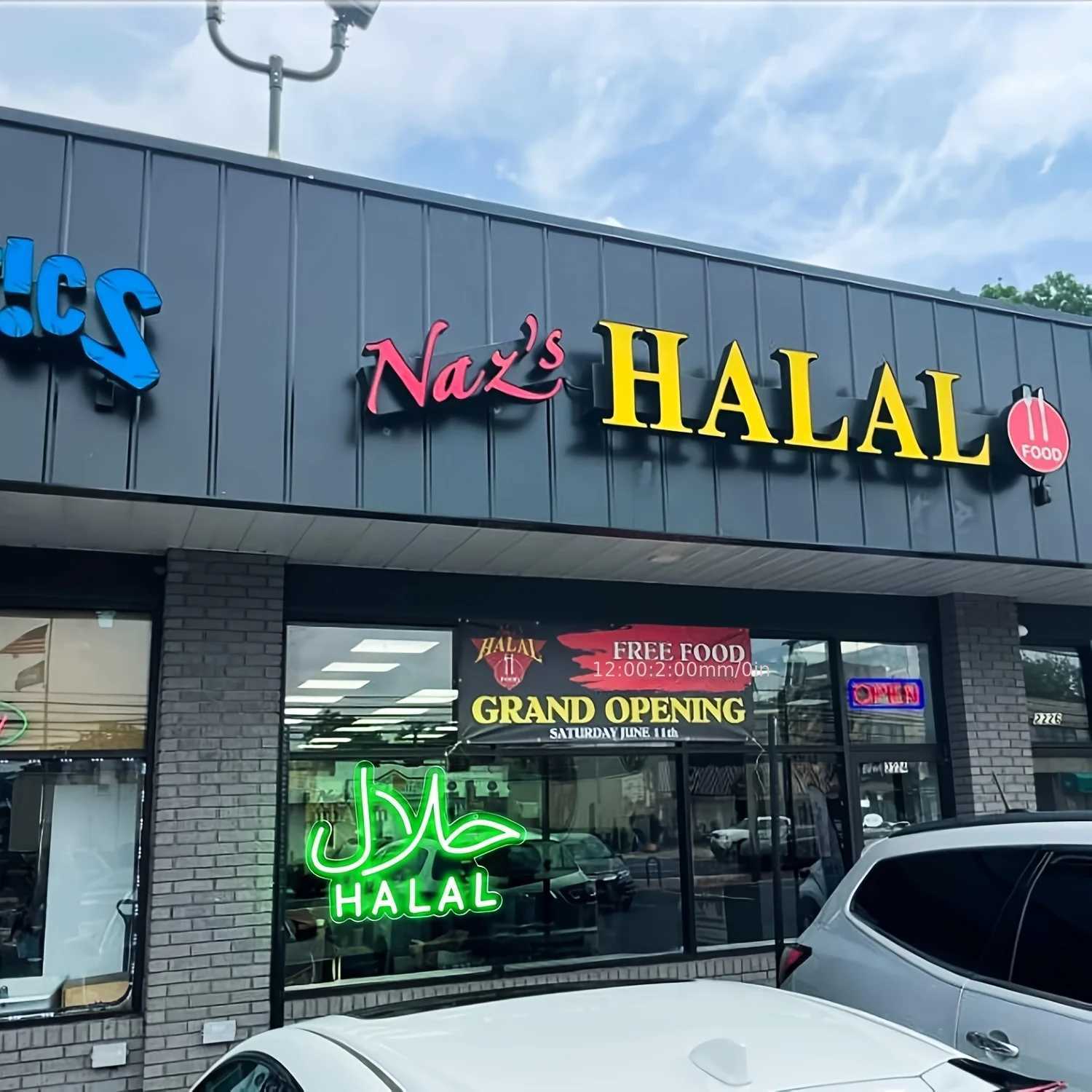 Halal neon sign for wall decoration neon sign Arabian restaurant nail salon business LED wall art window door halal restaurant XJ250626