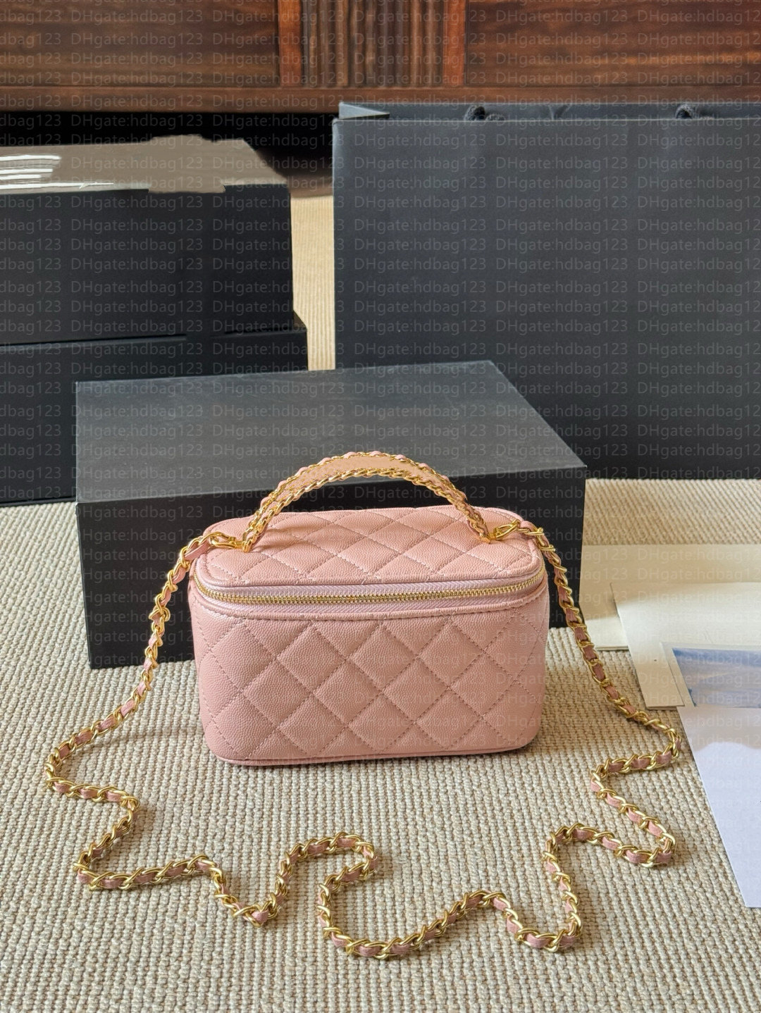 Designer bag 10A mirror quality handbag makeup bag chain bag genuine leather fashionable women's shoulder bag classic crossbody bag commuting bag