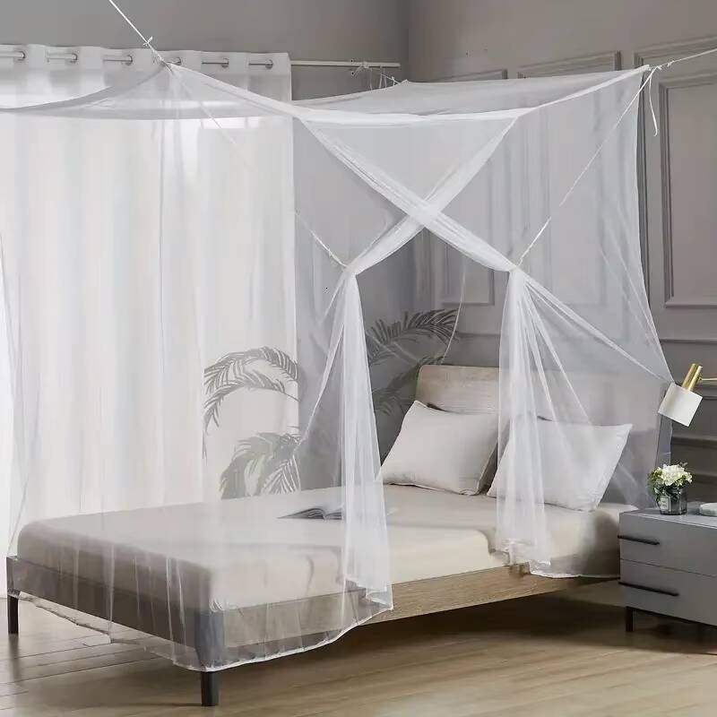 White Mesh Portable Square Foldable Control Mosquito Net Lightweight Outdoor Camping Tent Sleeping Summer