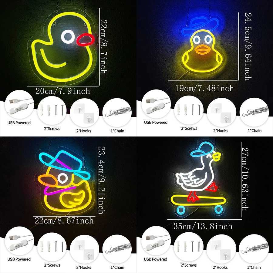 Duck Neon Sign For Wall DecorLed Neon Light For Living RoomBedroomGame RoomArt DecorBathroom DecorBarBirthday PartyXJ250626
