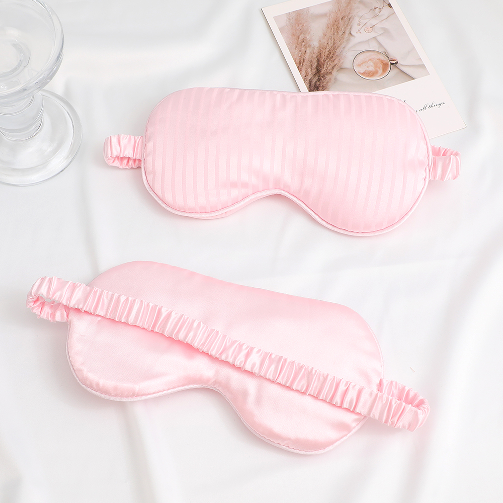 Vintage striped silk eye mask for light-blocking sleep, breathable and skin-friendly, suitable for outdoor travel and rest. Must-have item for immedia
