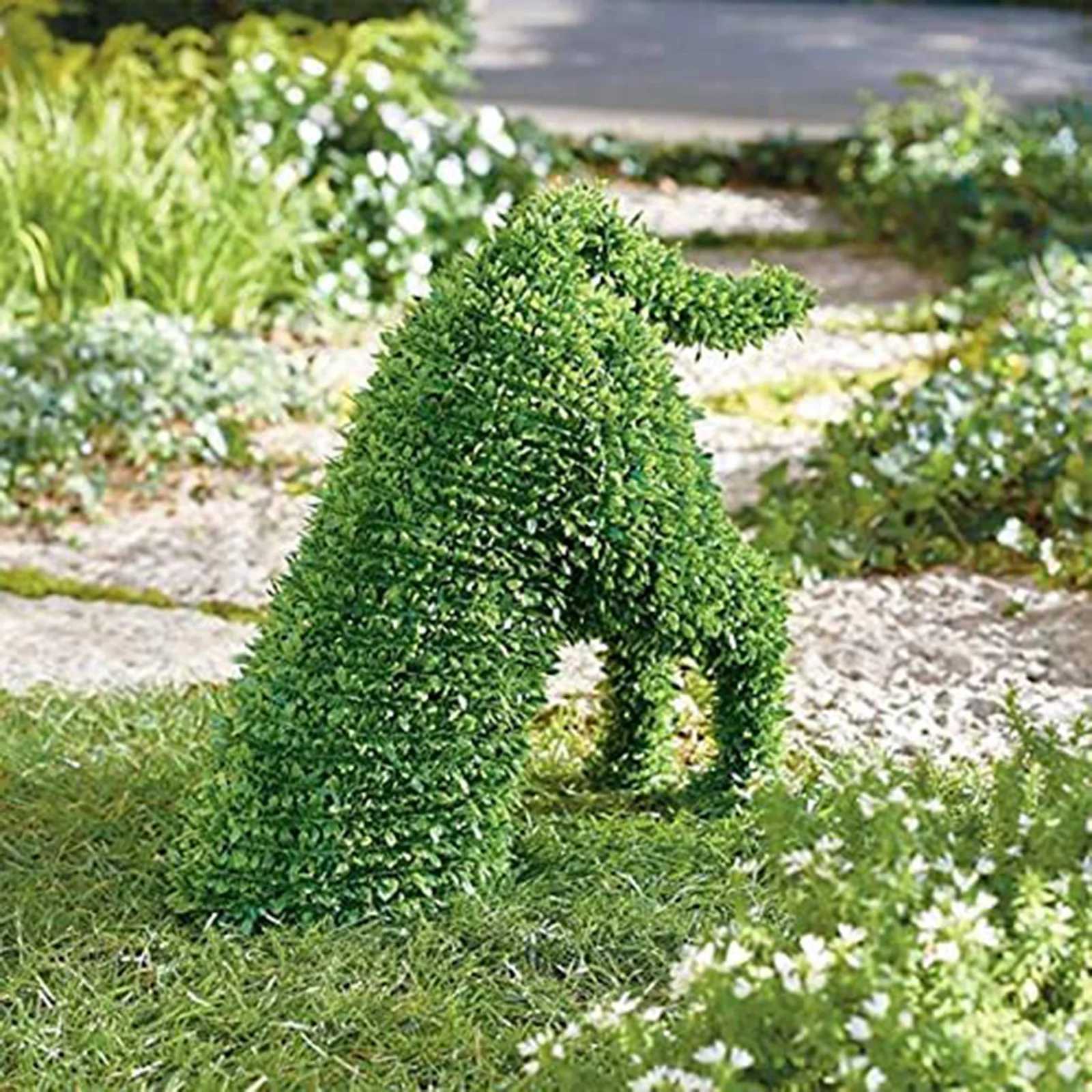 Decorative Peeing Dog Topiary Flocking Dog Sculptures Statue Without Ever a Finger to Prune or Water Decorative Pet Garden Decor X250627