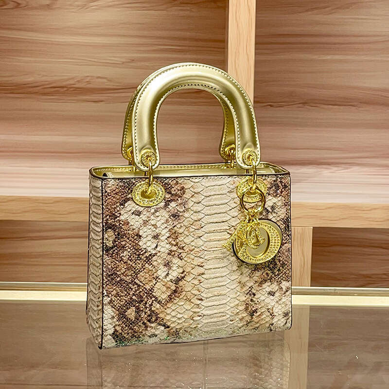 2025 Designer Women's Bag High-end Light Luxury Niche Snake Skin Pattern Handbag Daifei Handbag Women's 2025 New Single Shoulder Crossbody S