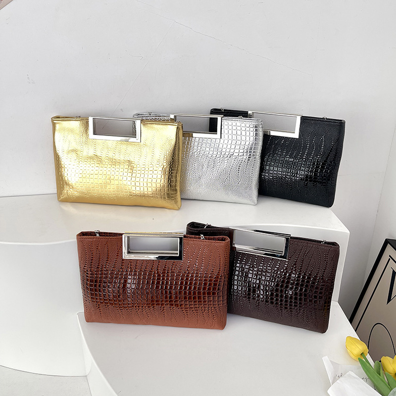 European trend and American women s fashion trend handbag new crocodile pattern diagonal chain evening bag shoulder bag designer bag women s crossbody