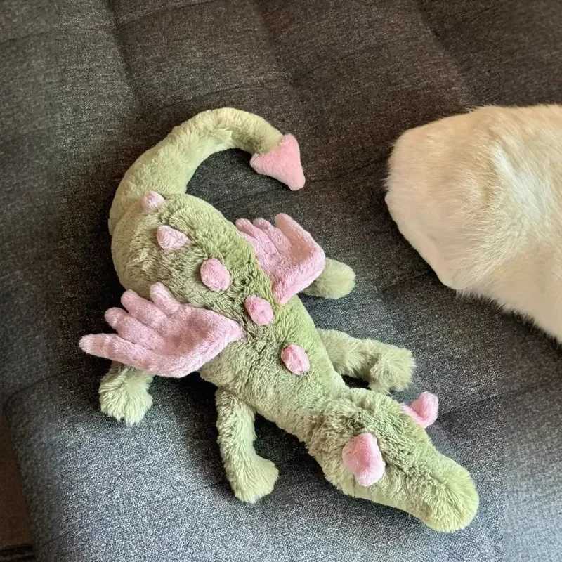 66cm Jelly and Cat Gift Matcha Cherry Dragon Doll And 20cm Pink Dragon Keychain Bedroom Pillow Cat And Dog Play With ToysXJ250627