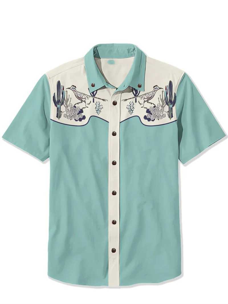 New Mens Summer Floral Casual Short Sleeve Shirt Comfortable Breathable High-quality Mens Top Y2k Clothing Mens Shirts W250627