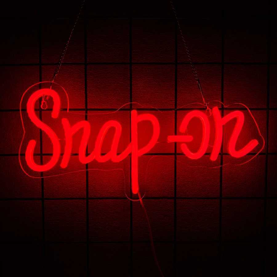 Snap-On Neon Sign Red Letter Billboard Sign USB Power Supply Luminous Home Decor Used For Garage Bar Game Room Wall Decor. XJ250626