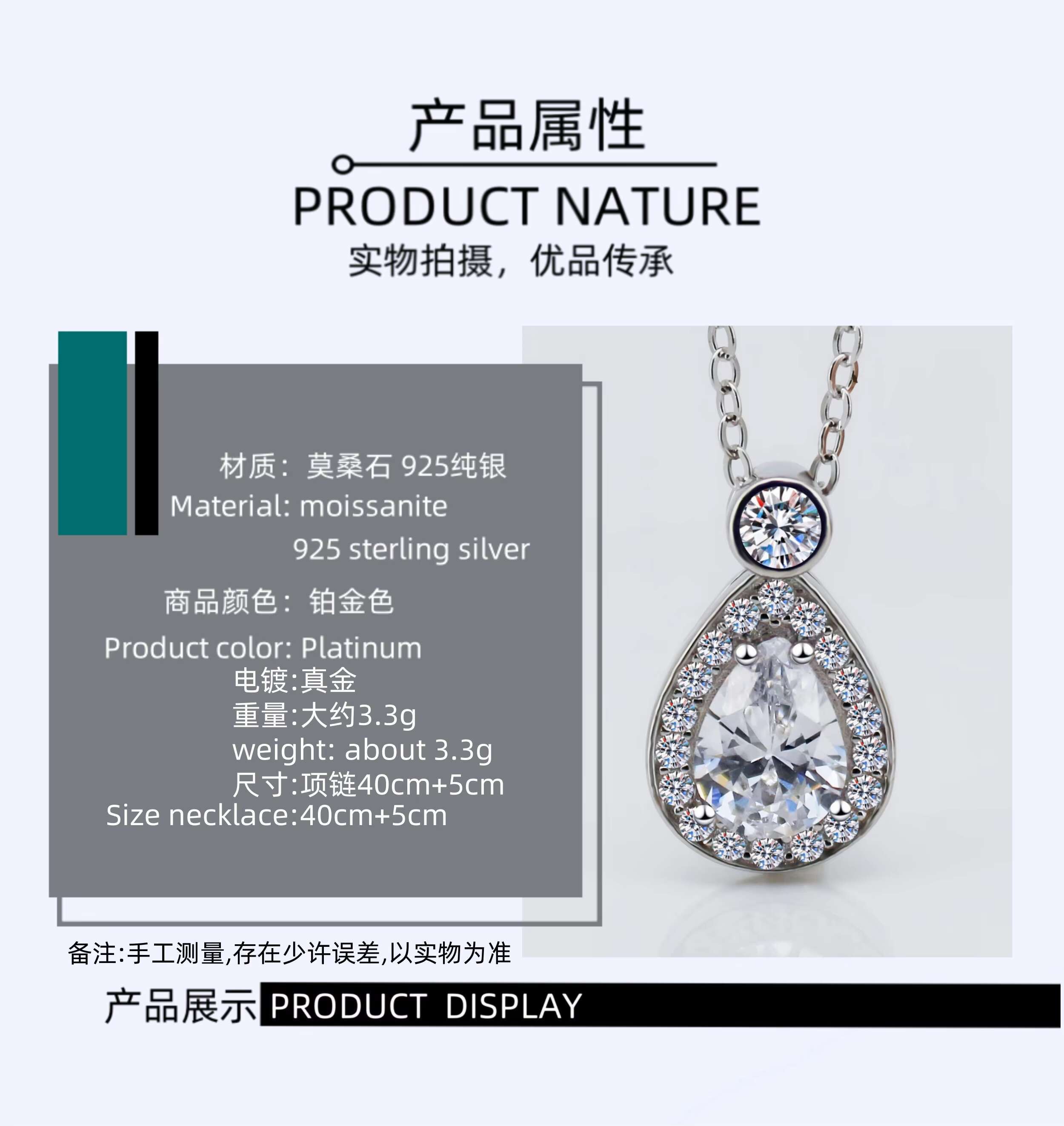 Moissanite Necklace for Women 1.25 Ct Moissanite Heart Necklace Birthday Gift for Wife Jewelry Gift for Mom