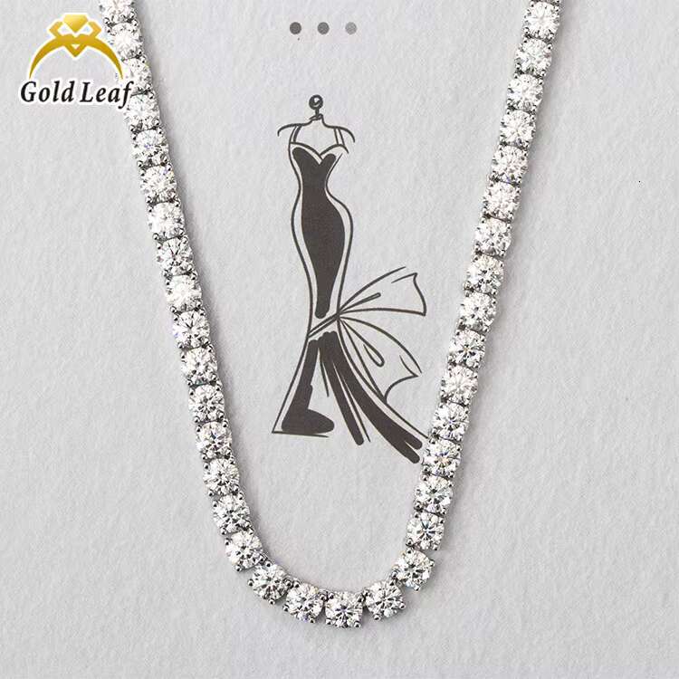 Lab Grown Diamond Tennis Chain Necklace Bracelet CVD IGI Certified Vvs Iced Out 18k 14k 10k Solid Gold Diamond Chain
