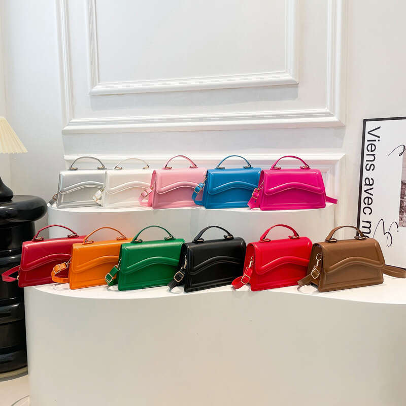 Small Square for Women 2024 Winter Free shipping New Fashion Candy Color Shoulder Stylish Handbag Trendy Simple Crossbody Bag