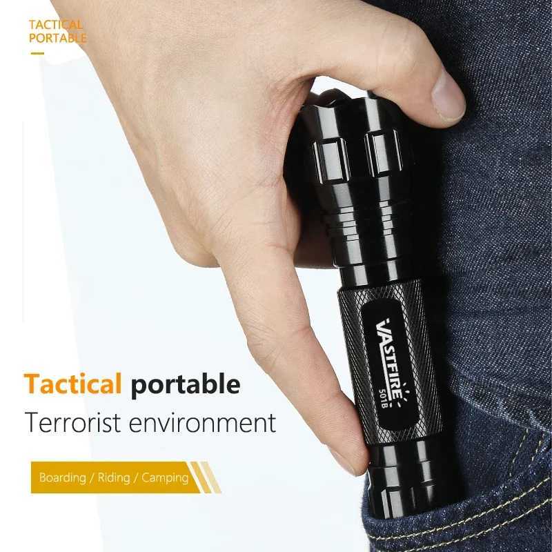 Professional Hunting Flashlight 1 Mode 501B Torch Lantern Green/Red Tactical Aluminum Night Scout Lamps for Coyote Hog Varmint W250701