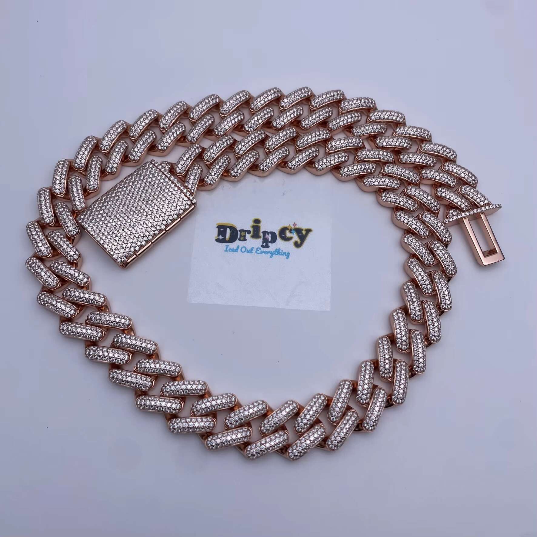 15MM Fine Jewelry Moissanite Vvs1 d Color Cuban Link Chain Real Iced Necklace Hip Hop Pass Test Bracelet Cuban Chains